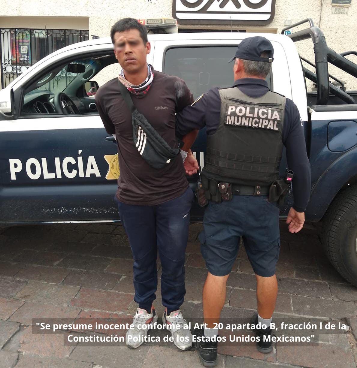 Lee más sobre el artículo Detienen a sujeto agresivo en calles del Centro Histórico; resultó ser un el autor de robos a casa habitación con violencia