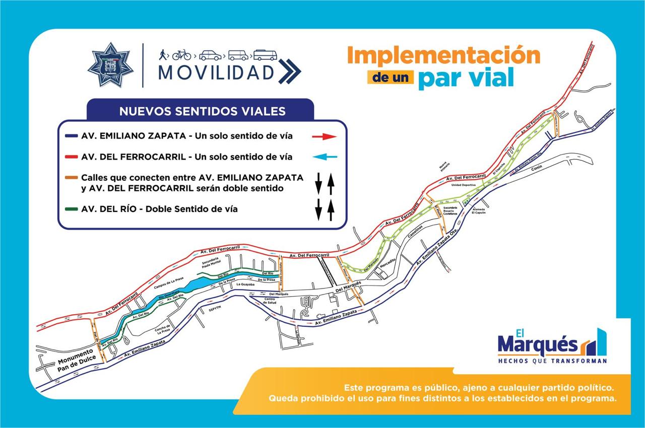 Lee más sobre el artículo El Marqués actualiza sentidos viales en La Cañada para mejorar la movilidad vehicular