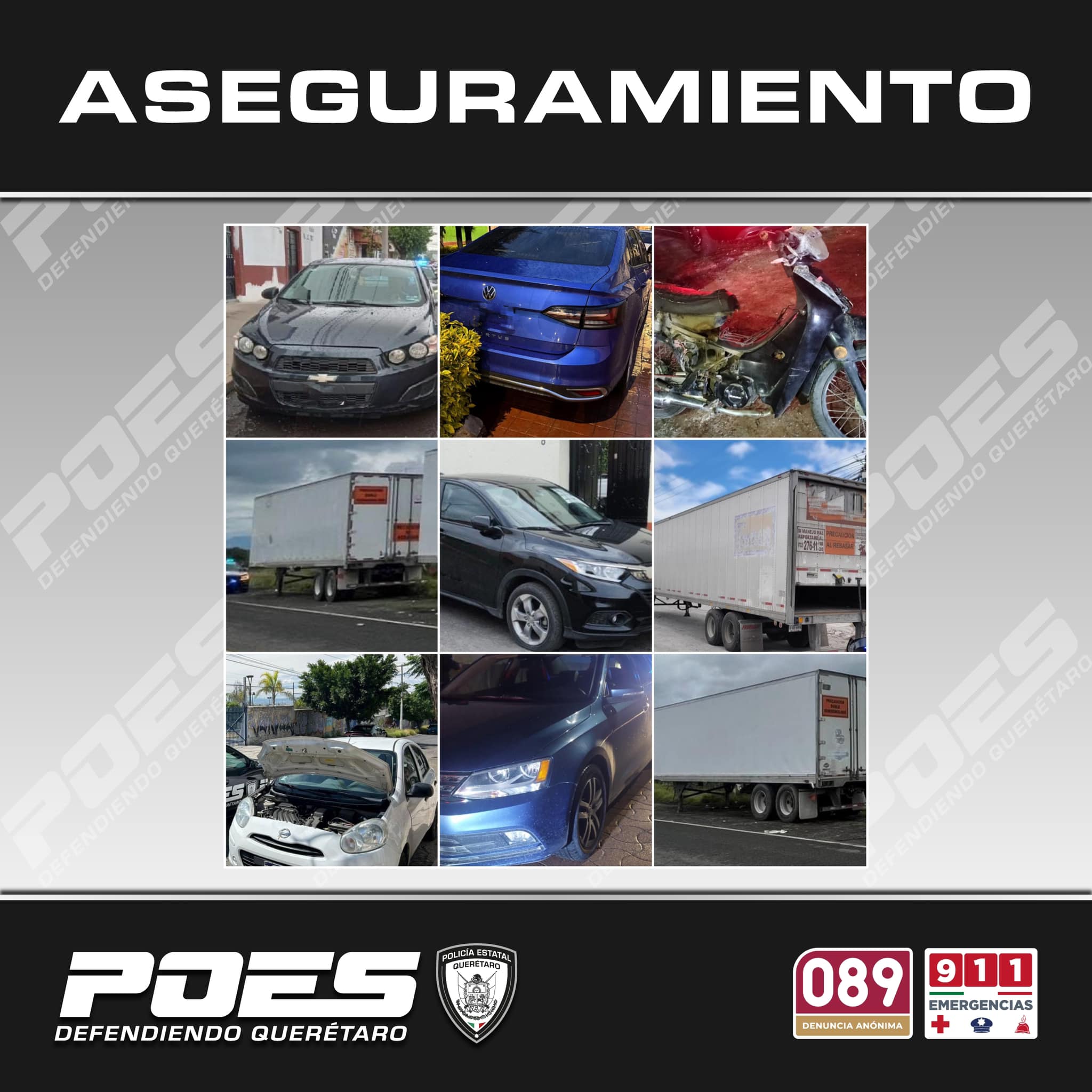 Lee más sobre el artículo Aseguran nueve unidades vehiculares con reporte de robo vigente durante el fin de semana