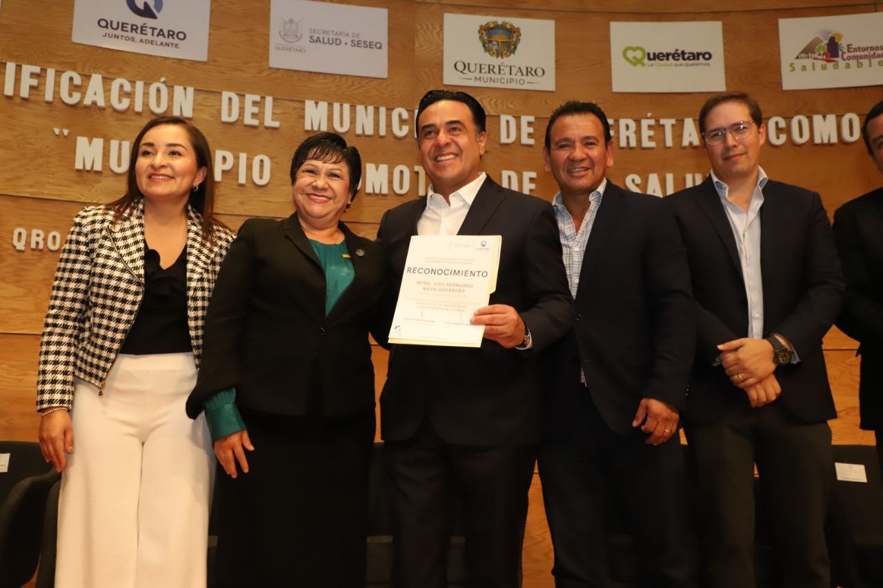 Lee más sobre el artículo Recibe municipio de Querétaro, la Certificación como “Municipio Promotor de la Salud”