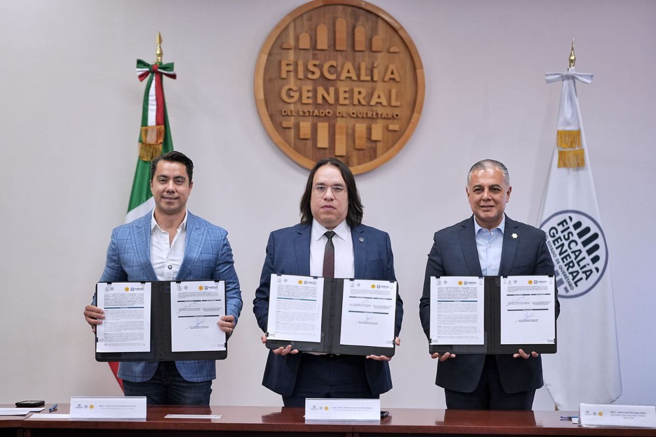 Lee más sobre el artículo Municipio de Querétaro y Fiscalía General del Estado firman convenio para fortalecer Cuelgapp