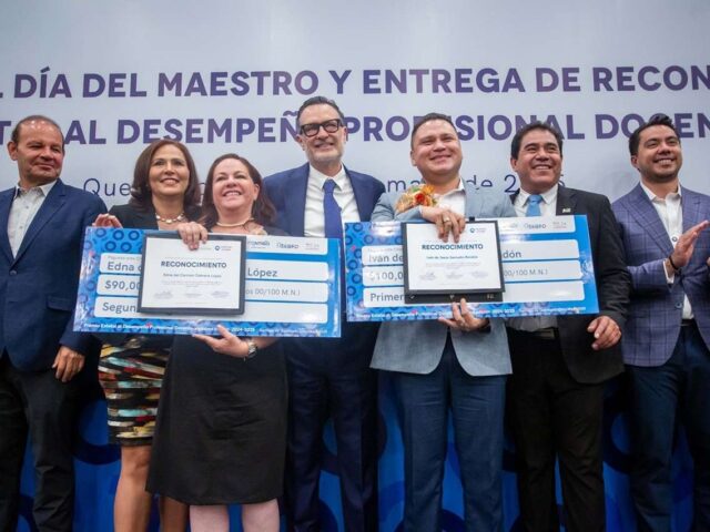 Reconoce Mauricio Kuri a maestras y maestros como constructores de igualdad y de futuro en Querétaro