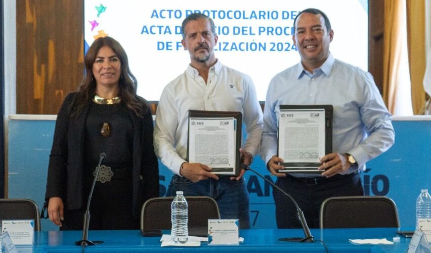 Lee más sobre el artículo Roberto Cabrera y el titular de la ESFE firman Acta de Inicio del Proceso de Fiscalización 2024