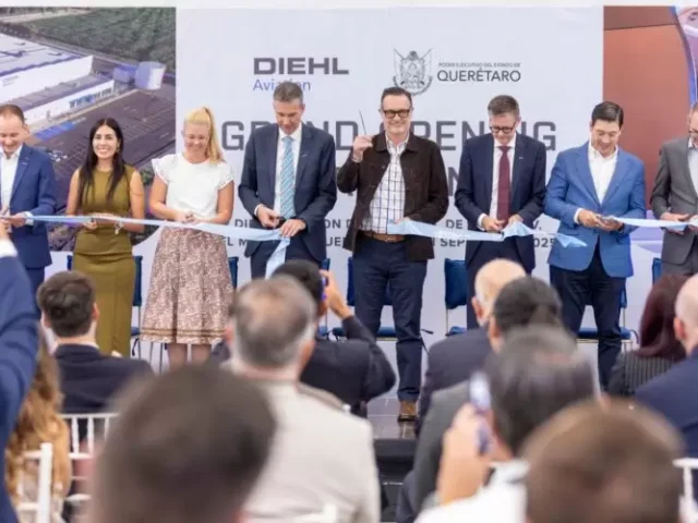 Inaugura Mauricio Kuri planta Diehl Aviation en Querétaro