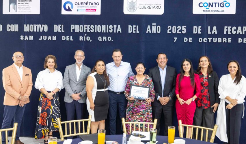 Lee más sobre el artículo Reconoce Kuri a integrantes de la Federación de Colegios de Profesionistas en San Juan del Río
