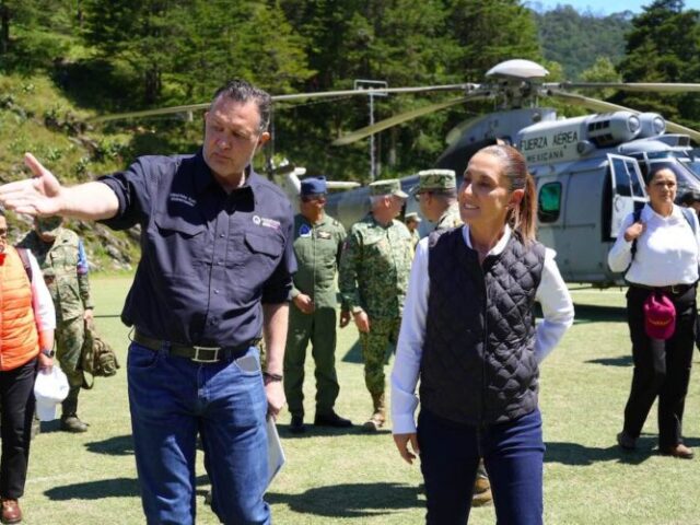 Sheinbaum y Kuri recorren zonas afectadas de la Sierra Gorda