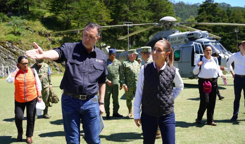 Lee más sobre el artículo Sheinbaum y Kuri recorren zonas afectadas de la Sierra Gorda