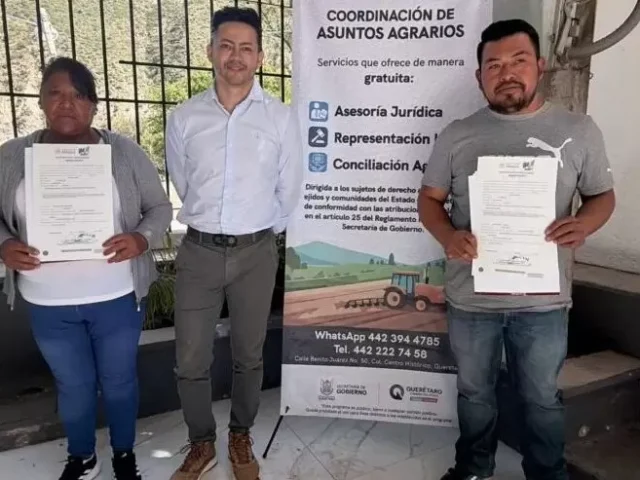Gobierno estatal brinda certeza jurídica a ejidatarios de Peñamiller