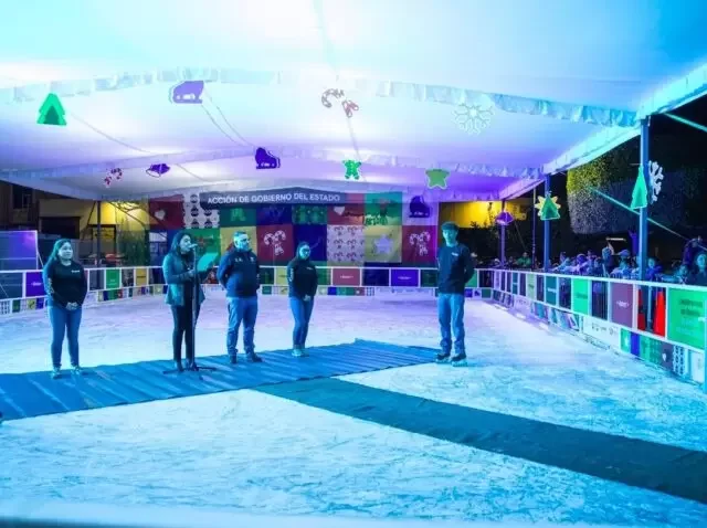 Inauguran pista de hielo en SJR del Festival Alegría Contigo 2025