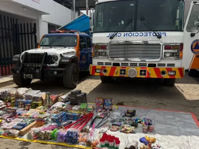 Asegura El Marqués más de 300 kilogramos de pirotecnia durante operativo