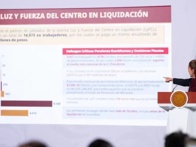 Sheinbaum enviará propuesta para eliminar pensiones millonarias de exfuncionarios
