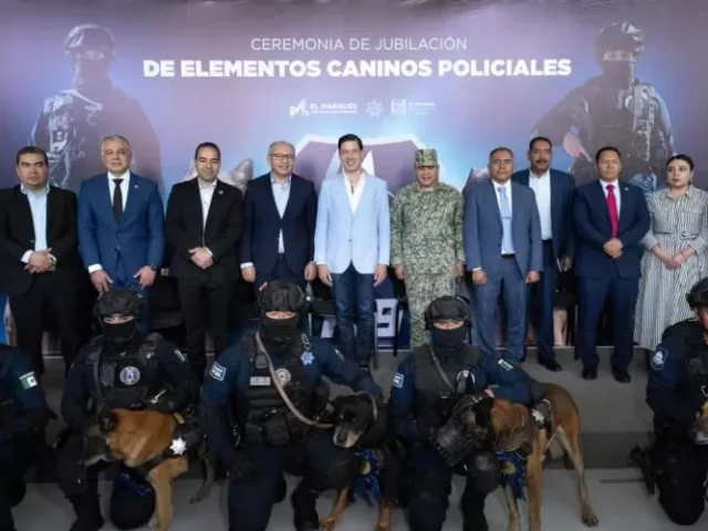 Reconoce Rodrigo Monsalvo a Unidad K9 de El Marqués