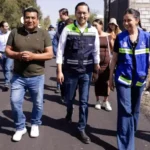Supervisa Chepe Guerrero trabajos de rehabilitación del Camino a San Rafael