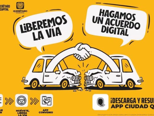 En capital queretana se pueden registrar vía App acuerdos por hechos de tránsito menores
