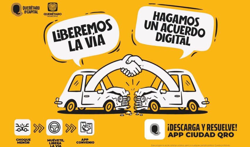 Lee más sobre el artículo En capital queretana se pueden registrar vía App acuerdos por hechos de tránsito menores